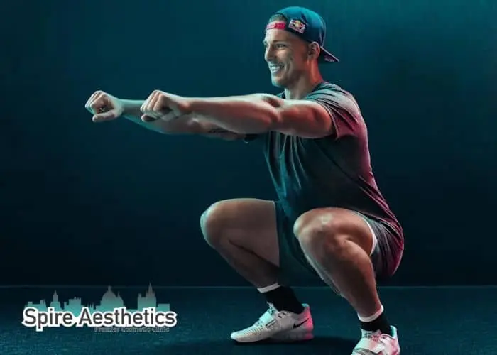 Image of man build leg muscle Anniesland through exercise